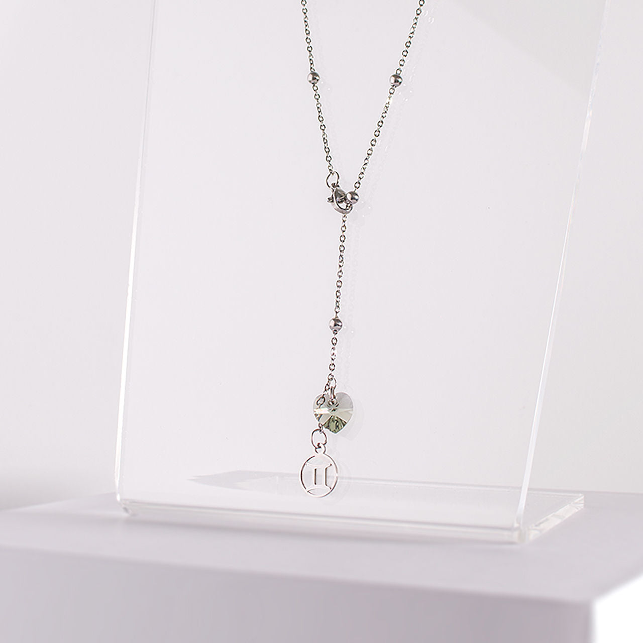 Zodiac Station Necklace Stainless Steel - Gemini