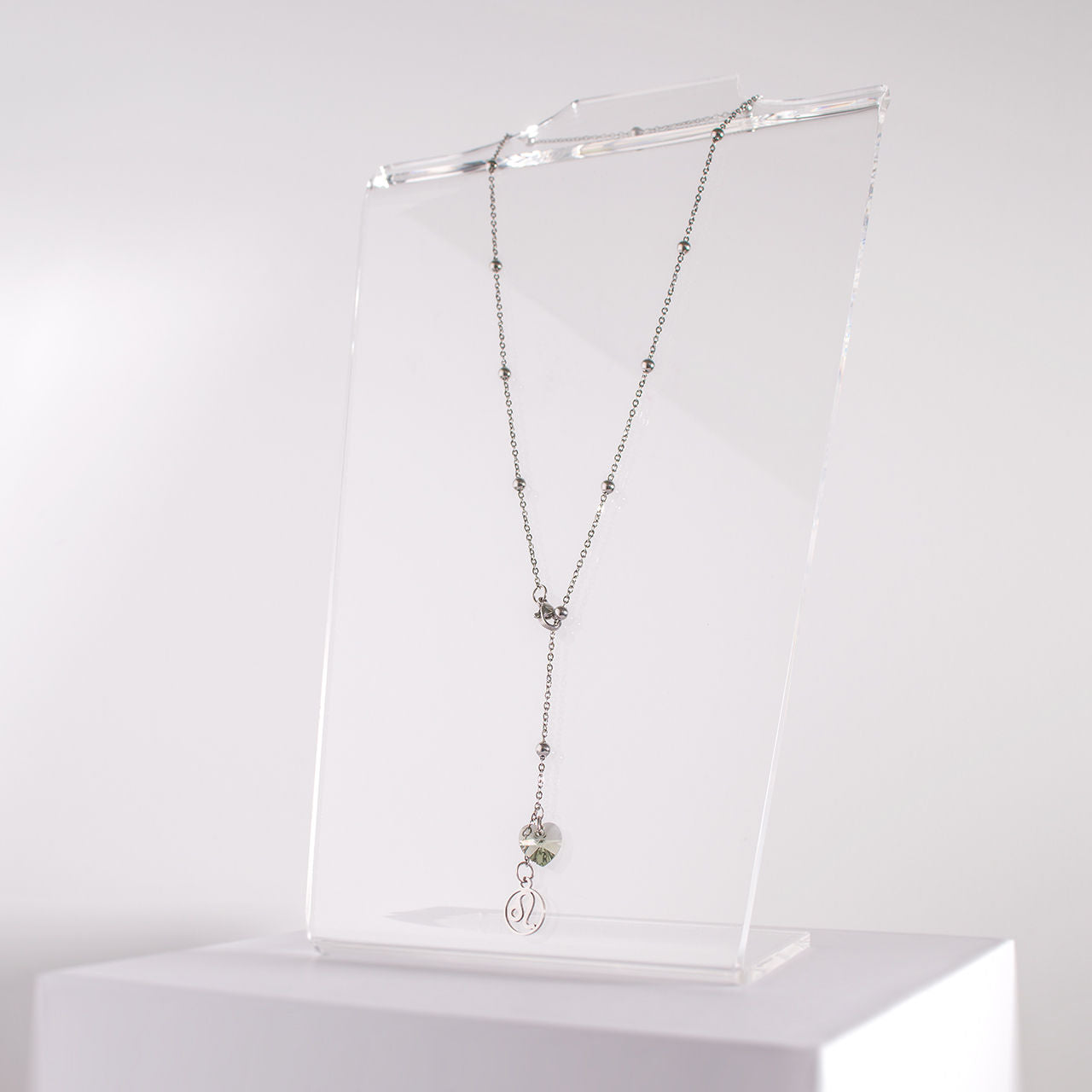 Zodiac Station Necklace Stainless Steel - Leo